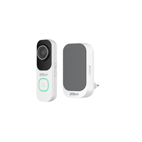 Dahua Videodeurbel Set met Gong Wit – 4MP WiFi Deurbel met Camera