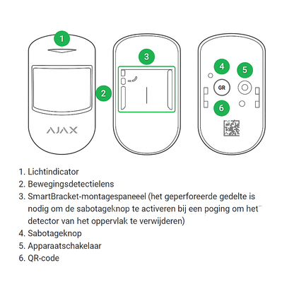 Ajax Bewegingsmelder Wit (PIR)