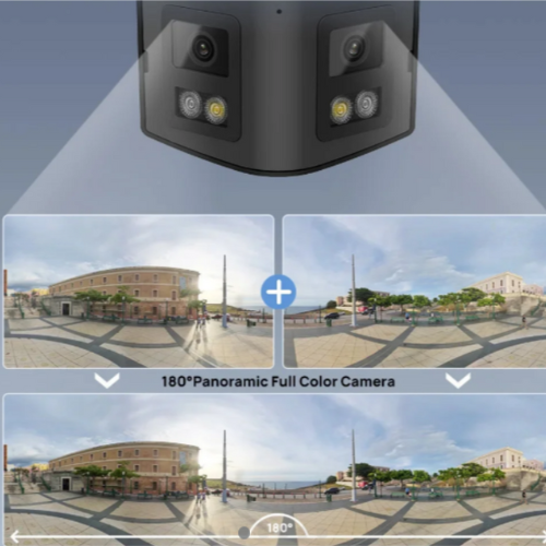 Hikvision 8MP ColorVu 180° Panorama Camera Set – PoE NVR + 1TB