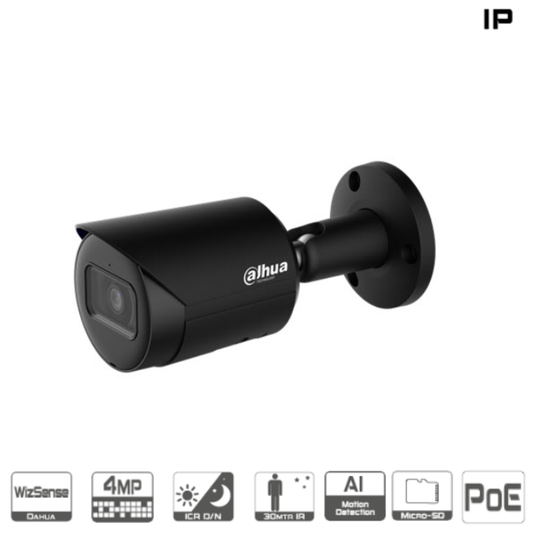 Dahua HFW2441S-S-B Zwart 4MP Bullet Camera