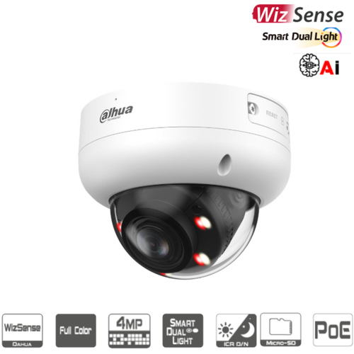 Dahua HDBW3449E-AS-IL 4MP WizSense Smart Dual Light Dome Camera