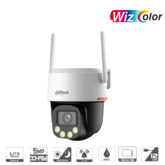 Dahua PT2549C1-SW-PV 5MP PT WizColor WiFi Camera
