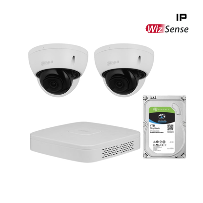 Dahua 4MP Camerasysteem – 2 Camera's & PoE NVR