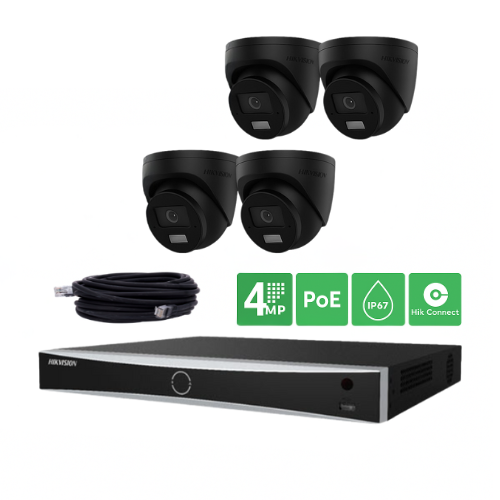 Hikvision 4MP Camera Set – 4 Camera’s + Poe NVR