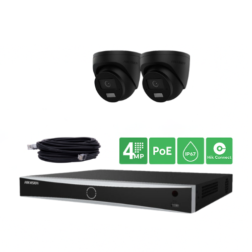 Hikvision 4MP Camera Set – 2 Camera’s + PoE NVR